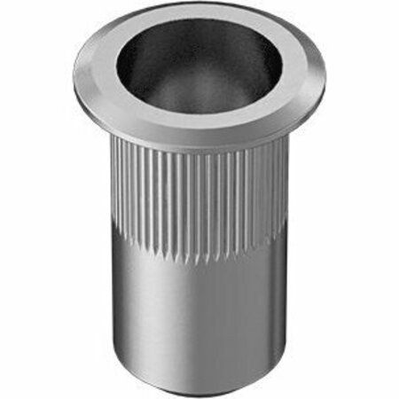 BSC PREFERRED Aluminum Heavy-Duty Rivet Nut 10-24 Internal Thread .130-.225 Material Thickness, 25PK 94020A331